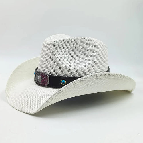 Western Cowboy Straw hat women Fashion Large Brim straw hat Party
