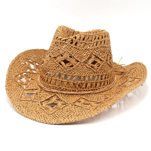 Straw Hat for Women Men Summer Handmade Classic Vintage Hollow Out