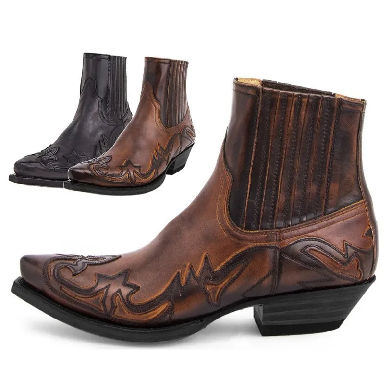 2023 Western Cowboy Boots For Men Women Size 35-48 Embroidery Design