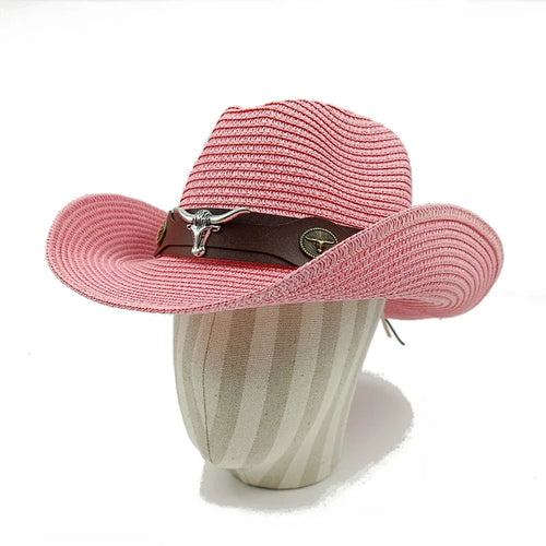 Cowboy Hat 2023 Summer Thin Straw Hat Men's Gentleman Women's Jazz