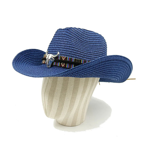 Cowboy Hat 2023 Summer Thin Straw Hat Men's Gentleman Women's Jazz