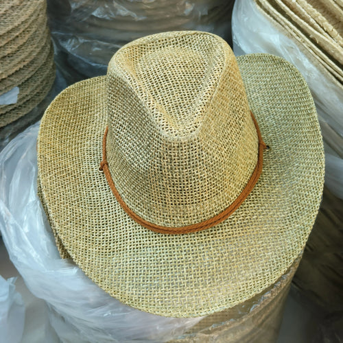 Western Cowboy Straw hat women Fashion Large Brim straw hat Party