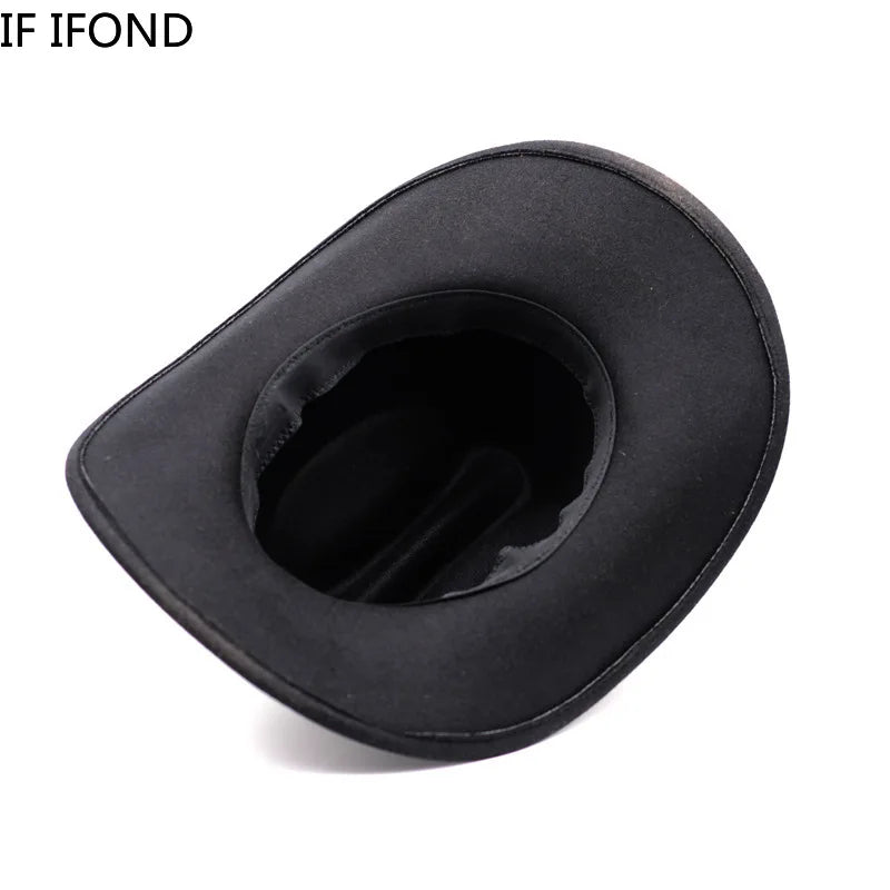 Vintage Western Cowboy Hat For Men's Gentleman Lady Jazz Cowgirl With