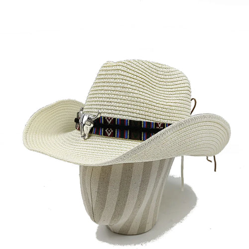 Cowboy Hat 2023 Summer Thin Straw Hat Men's Gentleman Women's Jazz