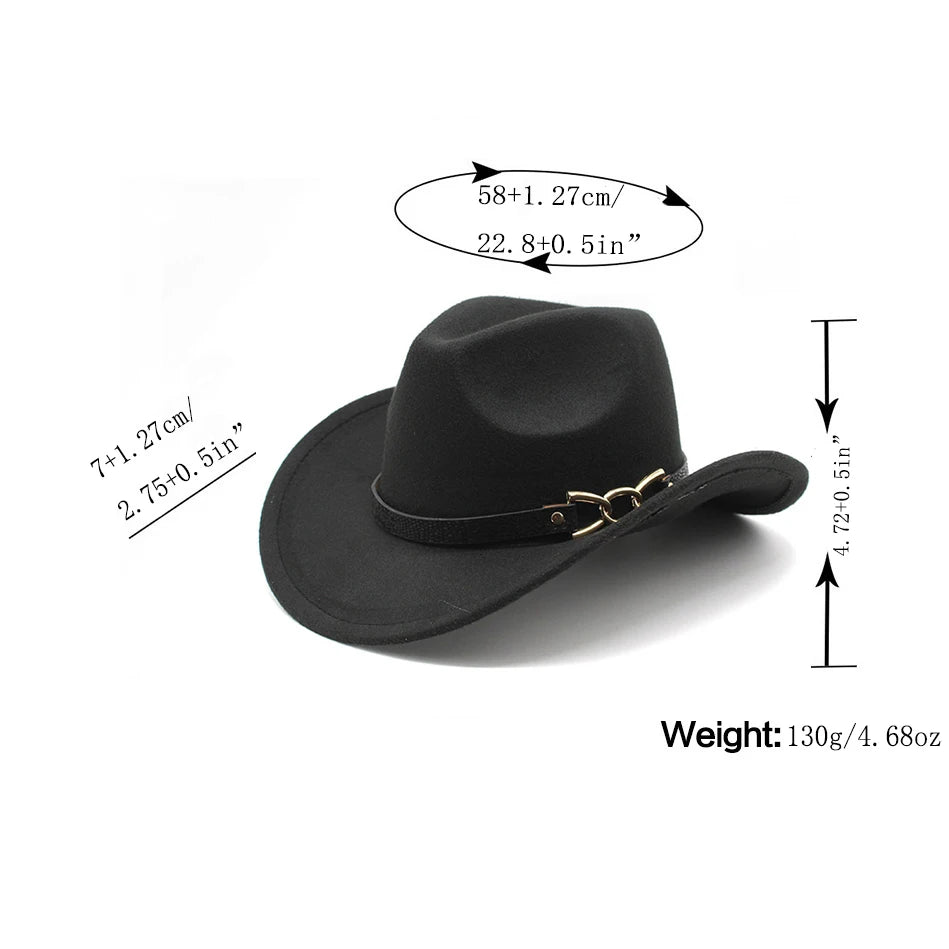 Vintage Unisex Vintage Wide brim fedora hat Cowboy hat cowboy girl