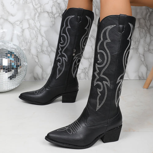 High Leather CowGurl Boots