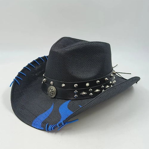 Western Cowboy Straw hat women Fashion Large Brim straw hat Party