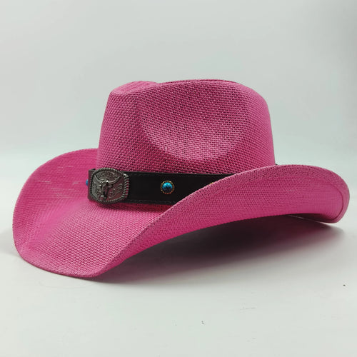 Western Cowboy Straw hat women Fashion Large Brim straw hat Party