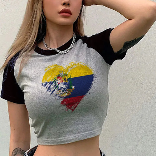 Venezuela streetwear  goth cyber y2k crop top girl manga cute