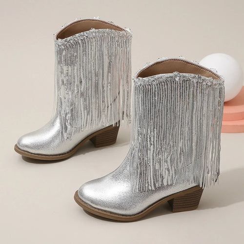 Girls Boots Autumn Winter Toddler Kids Princess Fashion Middle Calf