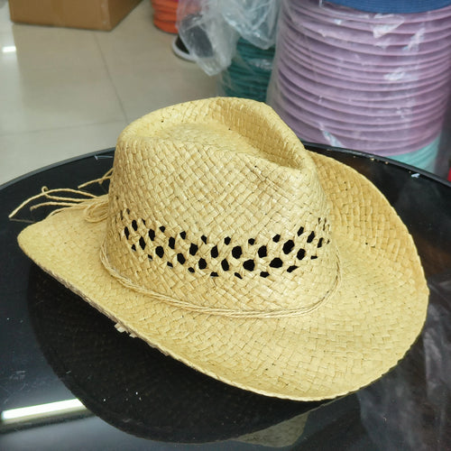 Western Cowboy Straw hat women Fashion Large Brim straw hat Party